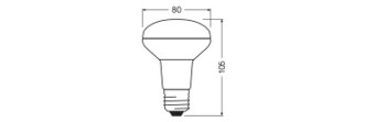 LED R80 P 8.5W 827 E27