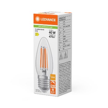 LED Classic B 40 Filament DIM P 3,4W 827 Clear E27
