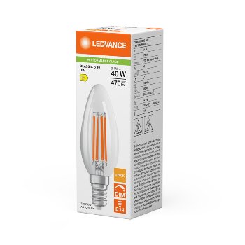 LED Classic B 40 Filament DIM P 3,4W 827 Clear E14