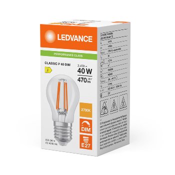 LED Classic P 40 Filament DIM P 3,4W 827 Clear E27