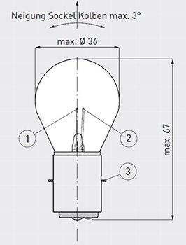 12V 20/20W BA20d 30x67 klar JL