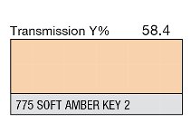 775 Soft Amber Key 2 1-inch LEE FILTERS