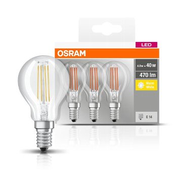 knijpen bijwoord Leia OSRAM BASE CLASSIC P40 4W/2700K E14 Lamp // Multi-Lite