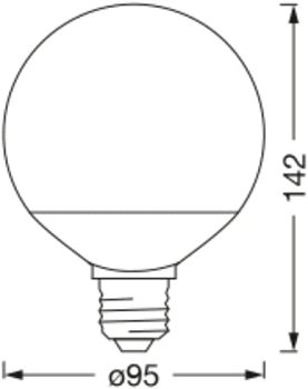 G95 14W 230V E27 2700K-6500K FR LED DIM OSRAM