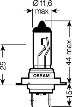 2x OSRAM Glühlampe Halogenlampe H7 CLASSIC 12V 55W PX26d 64210CLC 