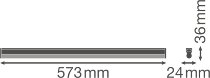 Linear Compact High Output 600 10W 230V 3000K 573mm LEDVANCE