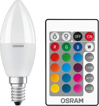 St Clas B40 RGBW Rem 4,9W 230V 2700K E14 FR
