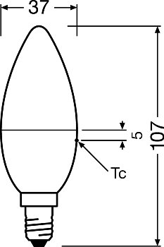 St Clas B40 RGBW Rem 4,9W 230V 2700K E14 FR
